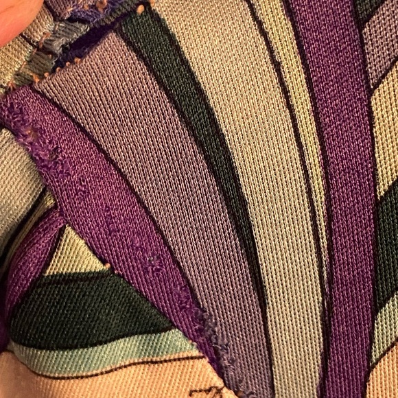 Emilio Pucci Womens Purple Blue Vintage 1960s 1970s Silk Dress - Picture 3 of 11